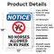 Signmission No Horses Allowed In RV Park, 12 in W x Rectangle, Plastic OS-2PACK-NS-P-1218-V-14656 - alternate 2